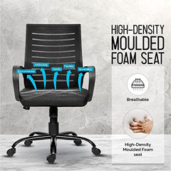 Da URBAN® Dysen Office Chair, High Back Mesh Ergonomic Home Office Desk Chair with 1 Year Warranty,Tilt Lock Mechanism (Grey)