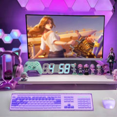 Beego Ergonomic Computer Keyboard Stand Holder Clear Acrylic Keyboard Riser Tilted Keyboard Holder Keyboard Tray with Lightpink Non-Slip Strip for Easy Typing at Home School Office Desk Accessories