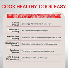 LG 28 L Scan-To-Cook Wi-Fi Enabled Charcoal Convection Microwave Oven (MJEN286UBW, Black, Beige Door, 301 Auto Cook Menu, Bar-be-queing at home, 30 Heart Healthy Recipes, Diet Fry & Multicook Tawa)