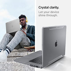 Spigen for MacBook Pro 14 Inch Case M5/Pro/Max (2026) M4/M3/M2/M1/Pro/Max (2025-2021) A3112 A3185 A3401 A2918 A2992 A2779 A2442, Thin Fit Transparent Protective Hard Shell Case, Crystal Clear