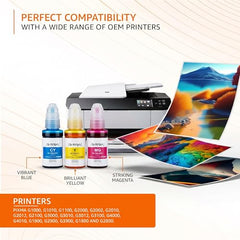 D-tron GT51/GT52 Compatible Refill Ink for HP 5810 5811 5820 5821 115 116 117 310 315 319 410 415 416 419 457 Printers (Black-2 Colour-3) Pack of 5 - Cyan, Magenta, Yellow, Black