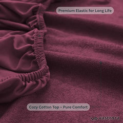 Vastrora 100% Waterproof Mattress Protector Queen Size 5x6 Ft | 60x72 in | Pee & Urine Proof Mattress Cover | Elastic All-Around | Terry Cotton Fitted Bed Cover | Noiseless, Breathable Bed Protector