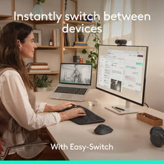 Logitech Signature Comfort Plus M850 L Wireless Mouse, Bluetooth Mouse with Palm Cushion, Silent Clicks, 24-Month Battery, Customizable Buttons, for Windows, Mac, iPad - Graphite