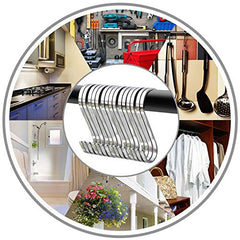 YourGift Steel 10 Pack Heavy Duty S Hooks Black S Shaped Hooks Hanging Hangers Hooks For Kitchen, Bathroom, Bedroom And Office: Pan, Pot, Coat, Bag, Plants(10 Pack/S Hook/Black/2.4 Inch)