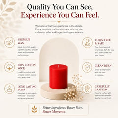 C Lal & Sons Silver Pillar Candle 2x2 Inch | Long Burning Decorative Wax Candle | 20H Burn Time | Unscented Candle for Home Décor, Wedding Decoration, Prayer, Meditation, Festivals & Romantic Ambience