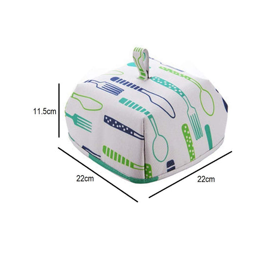 SYGA Large Aluminum Food Insulated Cover Foldable Hot Food Insulation Cover Anti Fly Mosquito Kitchen Lid(Blue)