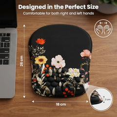 TECPHILE Mouse Pad Wrist Support with Massage Design, Ergonomic Dog Paw Mouse Mat, Pain Relief Memory Foam, Anti-Slip PU Base, Cushion Mousepad Wrist Rest for Gaming, Home, Office, Laptop, Computer