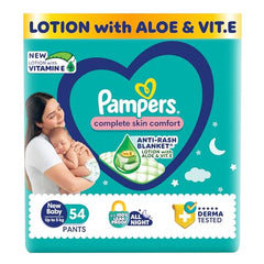 Pampers Complete Skin Comfort Pants, X-Large (XL), 168 Count, Anti-rash blanket, Lotion with Vitamin E & Aloe Vera, 12-17kg