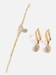 SYGA Four-Piece Jewelry Set Alloy Necklace,Earrings,Bracelet,Ring Set for Party Wedding Festive for Women & Girls Accessories