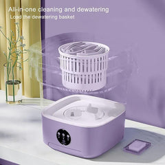 ZYNTO 11LPortable Mini Washing Machine, Foldable Washing Machine Top Load Fully Automatic with 3 Modes Spinner and Dryer, Semi Automatic Bucket Washer for Travel, Home, Baby Clothes (Multi) (STANDARD)