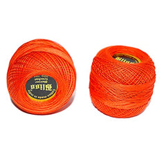 Dhruv Crafts Crochet Cotton Thread Yarn for Cross Stitch, Knitting, Embroidery & Craft Projects, Mercer Crochet Thread Ball, Shade B25 Red, 20 Gram, 0.5 MM Thickness, Sewing & DIY Supplies