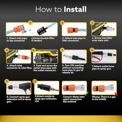 AGARO Supreme High Pressure Washer, Car Washer, 1800 Watts Motor, 120 Bars, 6.5L/Min Flow Rate, 8 Meters Outlet Hose, Portable, Car, Bike & Home Cleaning,Orange