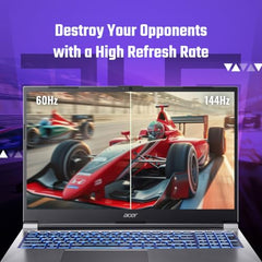 acer SmartChoice ALG, 13th Gen Intel Core i5-13420H, NVIDIA GeForce RTX 3050-6GB DDR6, 16GB RAM, 512GB SSD, FHD 15.6"/39.62 cm, 144Hz, Windows 11 Home, Steel Gray, 1.99 KG, AL15G-53,Gaming Laptop