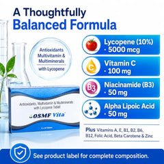 OSMF Vita Lycopene Multivitamin & Multimineral Tablets, 30 Count