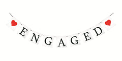 SYGA Cardboard Paper Engagement Banner - white(pack of 1)