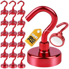 DIYMAG Magnetic Hooks 15pcs 30lbs Cruise Essentials 2026 Magnet Hook | Neodymium Heavy Duty Strong Magnets Hanging Ship Cabins Refrigerator Fridge Classroom Beach Vacation Kitchen Grills Home Tool