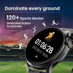 GOBOULT Crown R Pro 2 Smartwatch 1.43''HD AMOLED Display,BT Calling 5.2,600Nits Brightness,IP67,150+Watchfaces, 120+Sports Modes, AI Voice Assistant, SpO2 Monitoring(Charcoal Black)