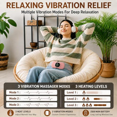 BRONTIX Period Cramp Relief Massager, Cordless Heating Pad