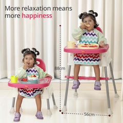 LuvLap 4 in 1 Convertible Baby High Chair with footrest, Convertible to High Chair, Low Chair, & Booster Seat, Essential for Baby Feeding (Green)
