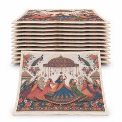 Choego New Season Wedding Print Saree Cover Pack of 12 | Zip closure, Doli Print Reusable storage bags, Ideal for bridal designer sarees, Wardrobe organizer, One side transparent