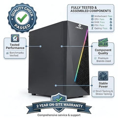 CAGBOLT Assembled i5 Desktop PC | Core i5-4570 4th Gen | 16GB DDR3 RAM | 512GB SSD | HD Graphics 4600 | HDMI | VGA | Ethernet | Windows 11 Pro | Office 2024 | 2 Years Warranty | for Office & Home Use