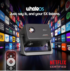 E GATE Atom 3X Projector 4k Ultra HD, Automatic Keystone & Precise Focus, 1080p Native | Rotatable Design | Android 14, Netflix Prime 11,000 Lumens, HDMI-ARC WiFi-6 BT, for Home use Egate