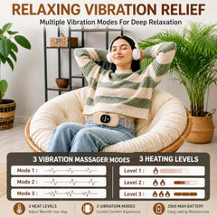 BRONTIX Period Cramp Relief Massager, Cordless Heating Pad