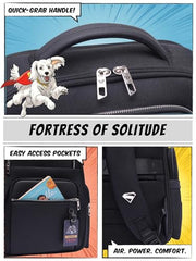 FUR JADEN Structured Smart Tech Backpack I 15.6 Inch Laptop Compartment with In-Built Tablet Sleeve I USB-C and USB-A Charging Port I Anti-Theft Pocket I Ventilated, Padded & Ergonomic (ClarkKent)