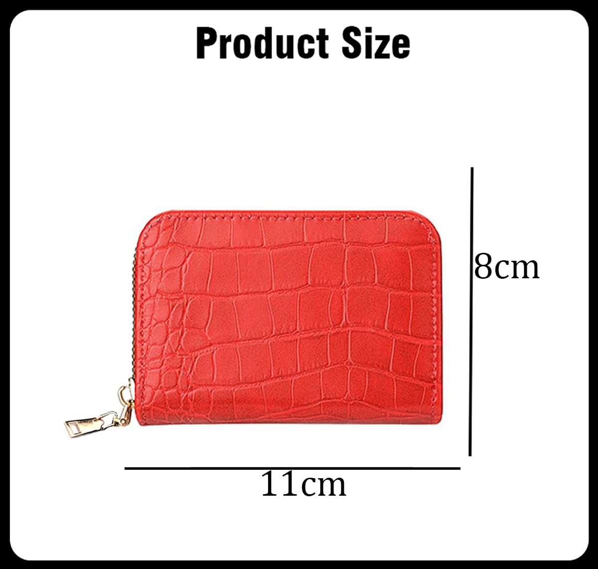 SYGA Women's Card Holder Coin Purse Multi-Card Slot Pu Pickup Case Zipper Small Wallet Driver's License Bag