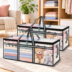 Storite Jumbo Super-Size 81 L Canvas Moisture Proof Heavy Duty Storage Bag | for Toys/Stationery/Blankets/Clothes/Moving Bags MultiPurpose With Strong Reinforced Handles Rectangular Cream (87x26x36 cm)