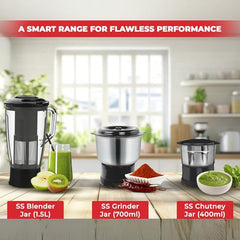 Maharaja Whiteline Odacio Desire Juicer Mixer grinder 550 Watt,smooth juicing, 3 jars, 5years warranty