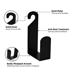 STANSY Wall Mounted Garden Hose Hanger | Plastic Hose Holder for Water Pipe Storage | Heavy Duty Hose Stand for Garden, Balcony & Terrace