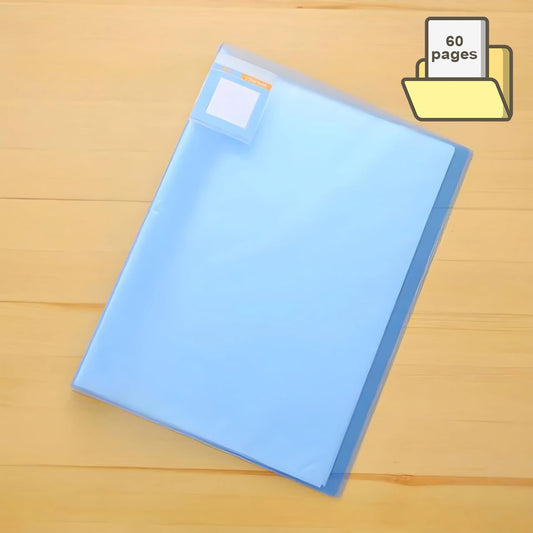 SYGA Student & Children's Art Organizer A3 & 8K Portfolio Folder Picture Album, Collection Album, Certificate Holder (A3/8K 30 Pages - Blue)