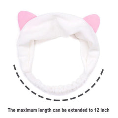 MOMISY Elastic Lovely Hair Band Wash Face Spa Headband-Washable Facial Band Makeup Wrap Headbands for Women (Red White)