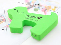 SYGA Children Safety No Finger Pinch Foam Door Stopper Colorful Animal Cushion Protection from Door Slamming Baby Child Kid Cushiony Finger Hand Safety, Curve Doggie Shaped Door Stop Guard- 6Pcs Set, Multicolor