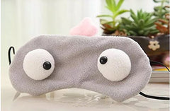 SYGA Cartoon Sleep Eye Mask Adjustable Head Strap Funny Eye Mask for Sleeping_Grey