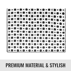 Kuber Industries Non-Woven Foldable Saree Covers With Zip|Polka Dots Wardrobe Organizer For Clothes|Transparent Window Keep 8 To 10 Saree|Suitable For Lehenga, Suit, Dress|Pack Of 9 (Blue & White)