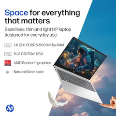 HP 15 Smartchoice, AMD Ryzen 3 7320U (8GB LPDDR5, 512GB SSD) FHD, Anti-Glare, Micro-Edge, 15.6''/39.6cm, Win11, M365 Basic(1yr)* Office24, Silver, 1.59kg, fc0500AU, FHD Camera w/Privacy Shutter Laptop