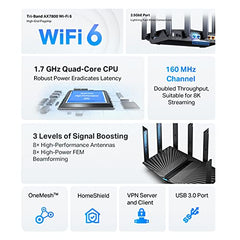 TP-Link Archer AX23 AX1800 Dual-Band Wi-Fi 6 Router (1800 Mbps Speed Gigabit Wireless | Beamforming OFDMA | Next-Gen Platform Dual-Core CPU | One Mesh Easy Setup) Black