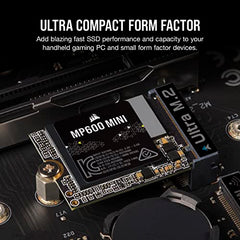 Corsair MP600 MINI 1TB PCIe 4.0 x4 NVMe M.2 SSD – M.2 2230 – Up to 7,000MB/sec Read – High-Density TLC NAND – Great for Steam Deck and Microsoft Surface