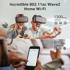 TP-Link Archer C50 AC1200 Dual Band Wireless Cable Router, Wi-Fi Speed Up to 867 Mbps/5 GHz + 300 Mbps/2.4 GHz, Supports Parental Control, Guest Wi-Fi, VPN (Black)