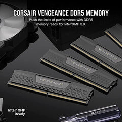 CORSAIR Vengeance DDR5 RAM 32GB (2x16GB) 6400MHz CL32 Intel XMP iCUE Compatible Computer Memory - Black (CMK32GX5M2B6400C32)
