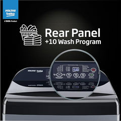 Voltas Beko, A Tata Product 10 Kg 5 Star Fully-Automatic Top Loading Washing Machine (WTL1006UEA/OBS1060, Grey, Double Waterfall Technology)