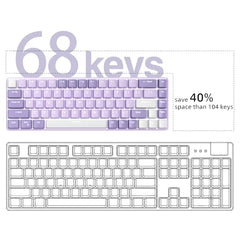MageGee Portable 60% Mechanical Gaming Keyboard, MK-Box LED Backlit Compact 68 Keys Mini Wired Office Keyboard with Blue Switch for Windows Laptop PC Mac - Blue/White