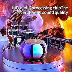 PerfX M21VP Portable Bluetooth Speaker 10W – Thunder Bass, Inbuilt Disco Lights, Wireless Speaker for Party & Outdoor (Disco Light 10 W Bluetooth Speaker, Green)