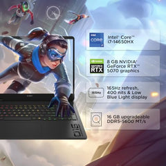 HP Omen Smartchoice, Intel Core Ultra 7 255H, 8GB RTX 5060, 24GB DDR5(Upgradeable) 1TB SSD, 2K, 165Hz, 3ms, IPS, 16''/40.6cm, Win11, M365*Office24, Shadow Black, 2.43kg, am0238tx, RGB Gaming Laptop