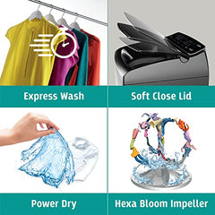 Whirlpool 9.5 kg Fully-Automatic Top Loading Washing Machine Appliance (360° BLOOMWASH PRO Heater 9.5, Graphite, In-built Heater)