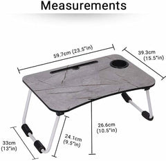 YAJNAS Adjustable Lap Desk with Aluminum Frame, Powder Coated Finish, White, for Study, Work, or Presentations