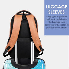 HOT SHOT BAGS VINTAGE SERIES 1396 32L FAUX LEATHER WATER RESISTANT Trolly sleeve LAPTOP BACKPACK|MEN & WOMEN | OFFICE BACKPACK | COLLEGE BACKPACK