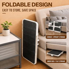 StarAndDaisy T9 Foldable Bed Table for Laptop & Study, 4-Level Adjustable Angled Tabletop, Large Desktop Surface with Anti-Slip Stopper, Tablet & Phone Slot, Storage Drawer, Stable Legs, PP & TPE
